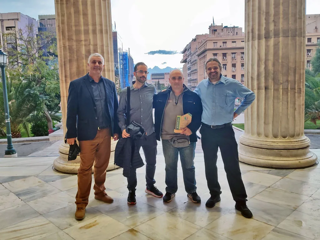 Agrofelis team receiving the Innovate East award